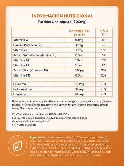 LYNVIA GLOW+ Vitaminas Bronceadoras - 60 Cápsulas